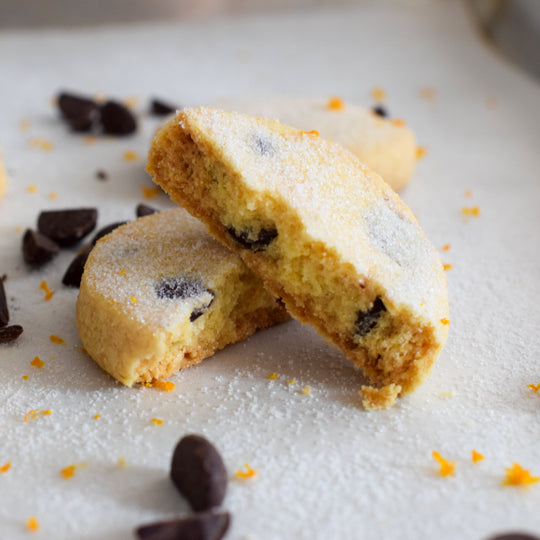 Gluten Free Dark Chocolate Orange Shortbread Cookies